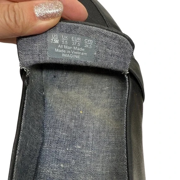 Dr Scholls Imagine Black Faux‎ Leather  Loafer Comfort Shoe Women 7.5 M Slip On - Picture 9 of 9